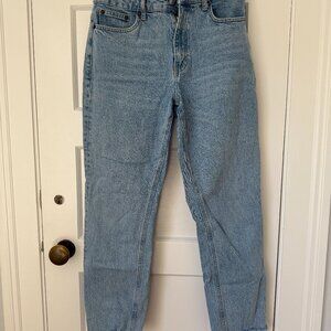 Topshop Raw Hem Crop Straight Leg Jeans I Size 28